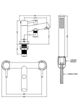 Modern Splash choice Navala Brushed Brass Bath Shower Mixer