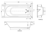 Modern Splash Barmby 1700mm x 750mm Round Single Ended Bath With Legs