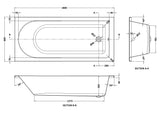 Modern Splash Barmby 1800mm x 800mm Round Single Ended Bath With Legs