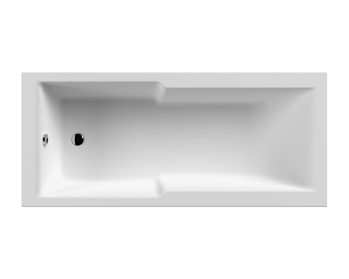 Modern Splash 1700mm x 750mm Square Single Ended Shower Bath With Legs