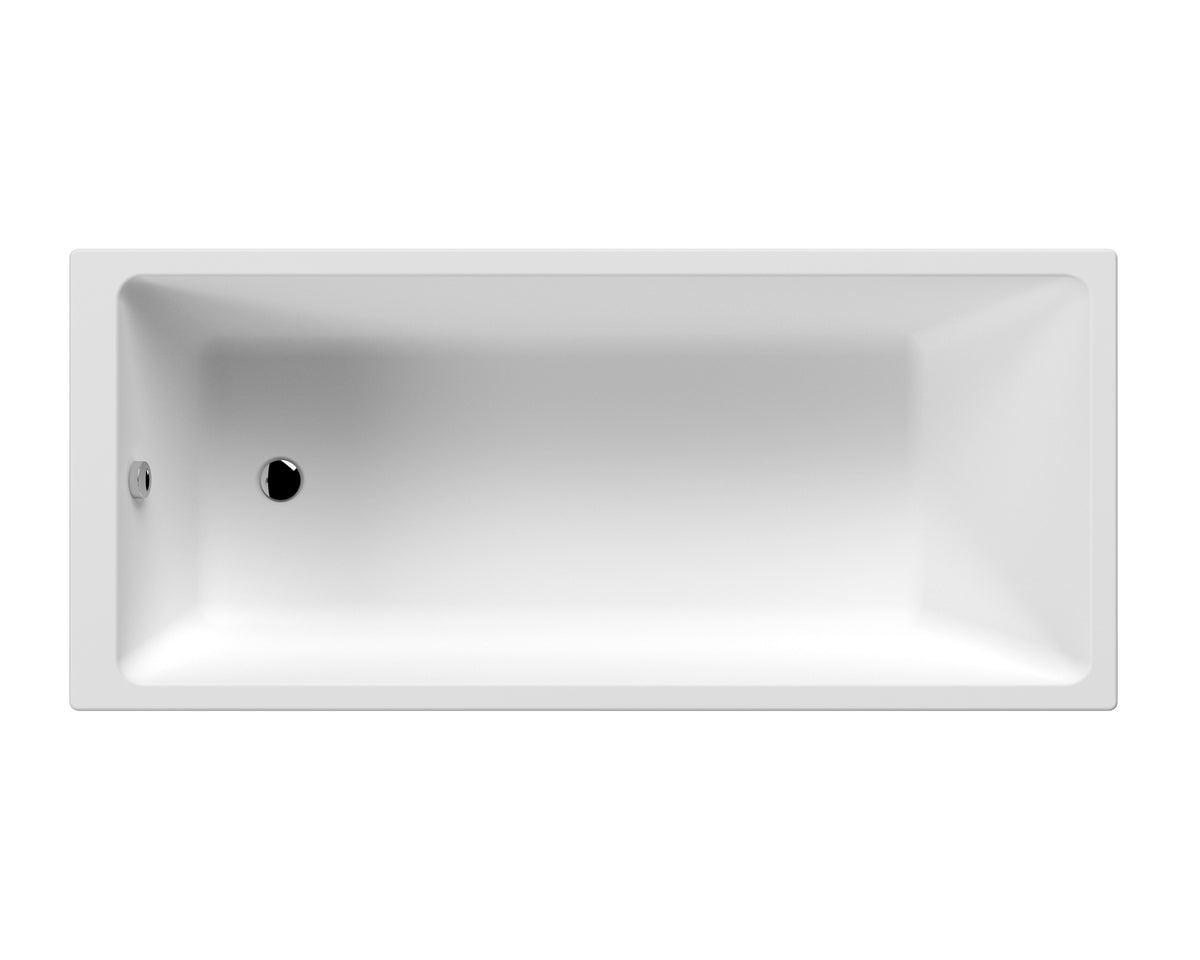 Modern Splash Thin Edge 1700mm x 750mm Square Single Ended Bath With Legs