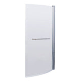Modern Splash 860mm Chrome Curved Bath Screen With Rail