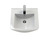 Modern Splash Mayford Square 1 Tap Hole 460mm Ceramic Basin