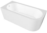Modern Splash 1600mm Left-Hand Curved Corner Bath With Legs