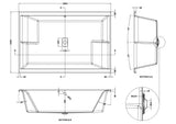 Modern Splash 1800mm x 1200mm Double Ended Inset Spa Bath With Legs