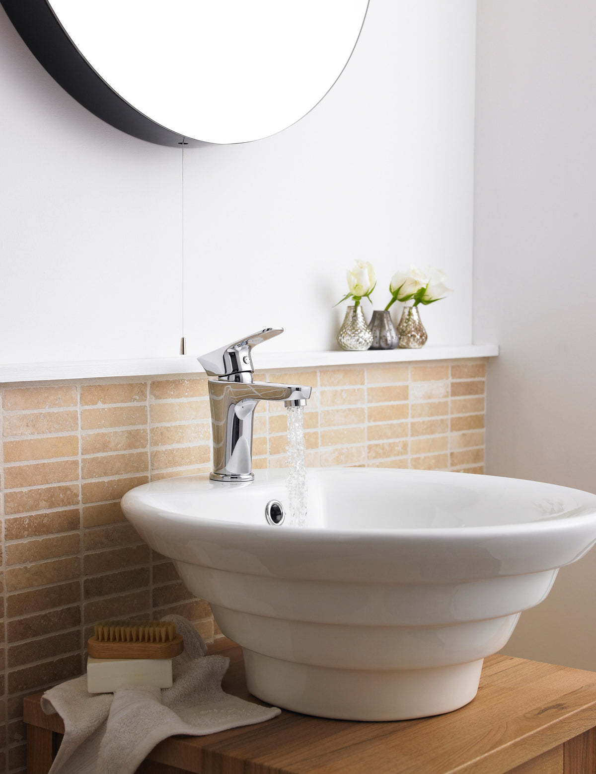 1 Tap Hole 460mm Ceramic Round Vessel Basin