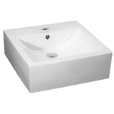 1 Tap Hole 460mm Ceramic Square Vessel Basin