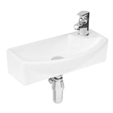 1 Tap Hole 450mm Compact Left Hand Ceramic Basin
