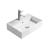 1 Tap Hole 500mm Ceramic Square Vessel Basin