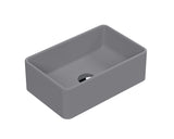 365mm Ceramic Matt Grey Rectangular Vessel Basin