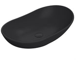615mm Ceramic Matt Black Vessel Basin