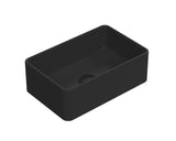 365mm Ceramic Matt Black Rectangular Vessel Basin
