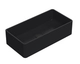 465mm Ceramic Matt Black Rectangular Vessel Basin
