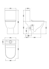 Modern Splash Freya Close Coupled Toilet