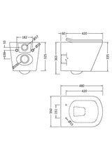 Modern Splash Orlen Wall Hung Pan