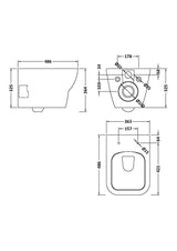 Modern Splash Ava Wall Hung Pan With Soft Close Seat