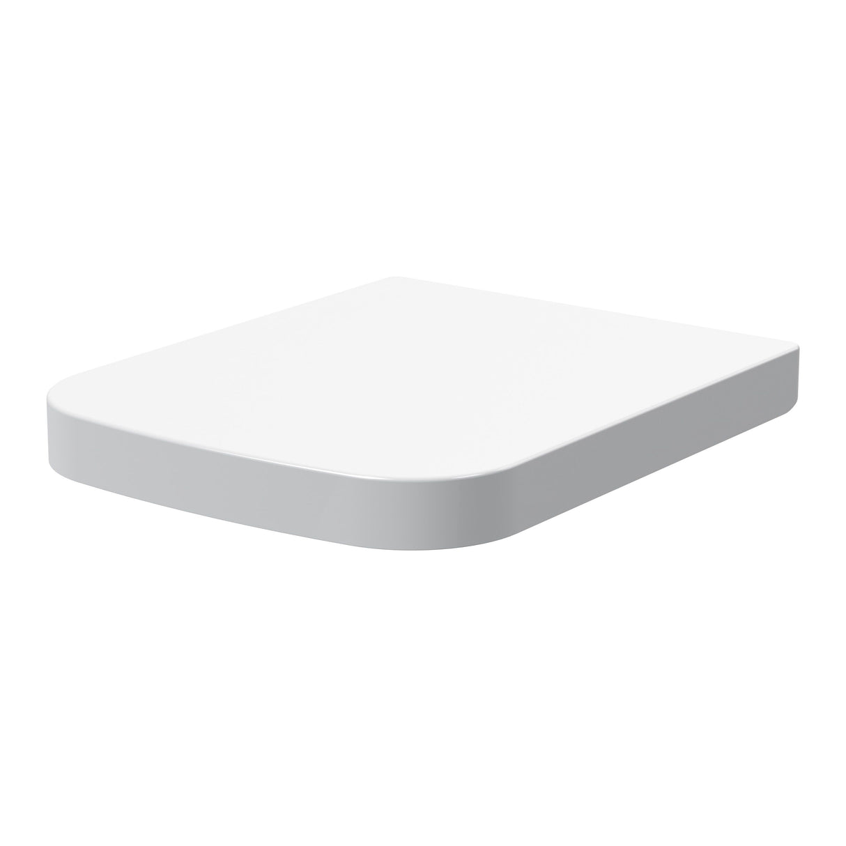 Modern Splash White Square Soft Close Toilet Seat With Quick Release Hinge (Compatible Ava)