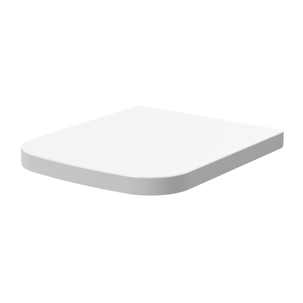 Modern Splash White Square Soft Close Toilet Seat With Top Fix Hinge (Compatible Ava)