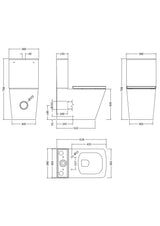 Modern Splash Orlen Close Coupled Toilet