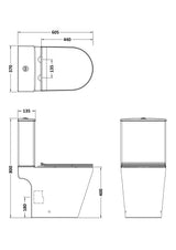 Modern Splash Fenton Rimless Close Coupled Toilet