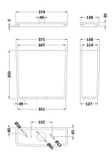 Modern Splash Bliss Square Cistern & Fittings