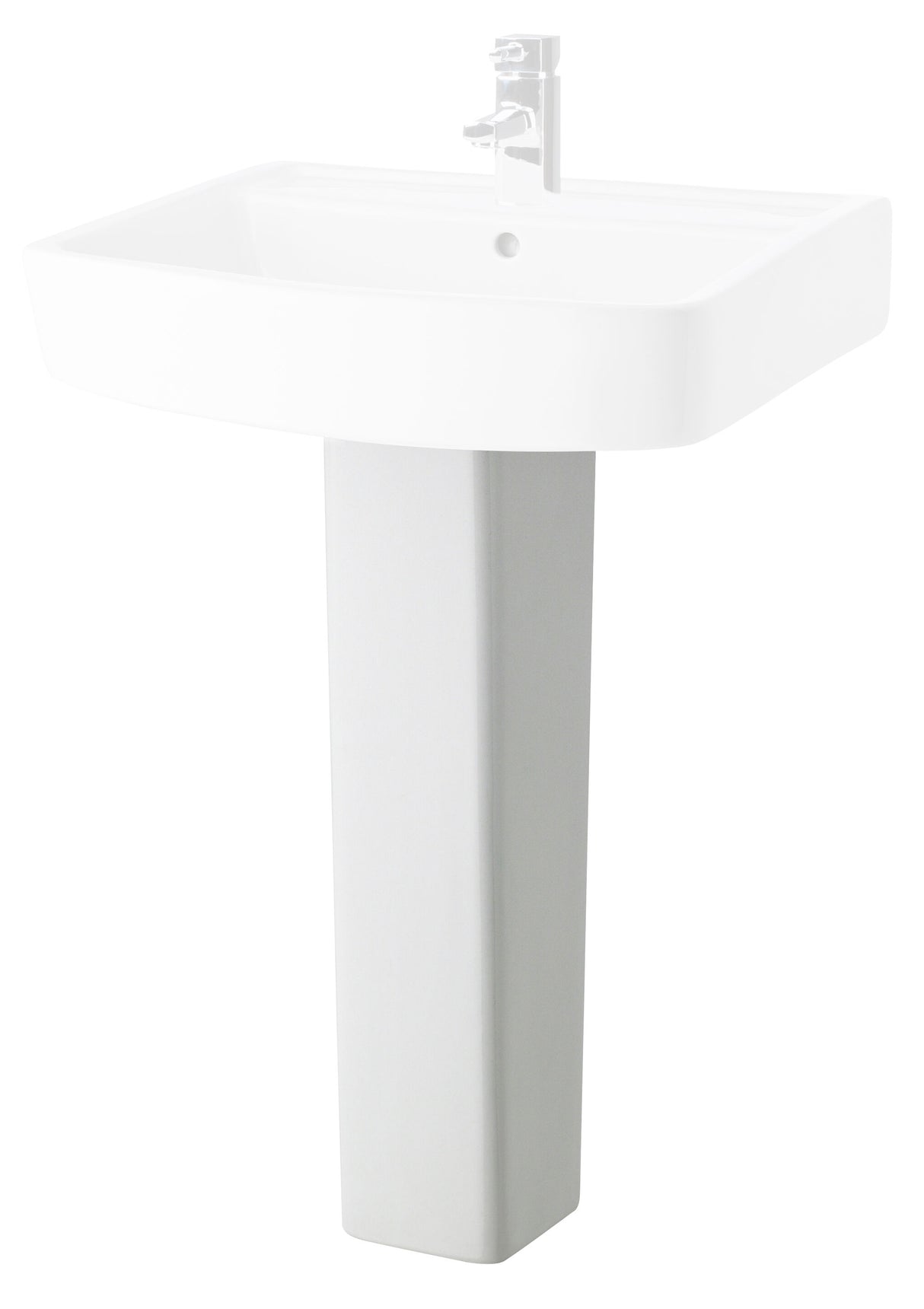 Modern Splash Bliss White Contemporary Full Pedestal