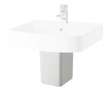 Modern Splash Bliss White Contemporary Semi Pedestal