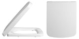 Modern Splash White D-Shaped Soft Close Toilet Seat With Top Fix Hinge