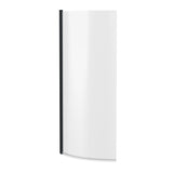 Modern Splash  Matt Black P Shape Hinged Bath Screen