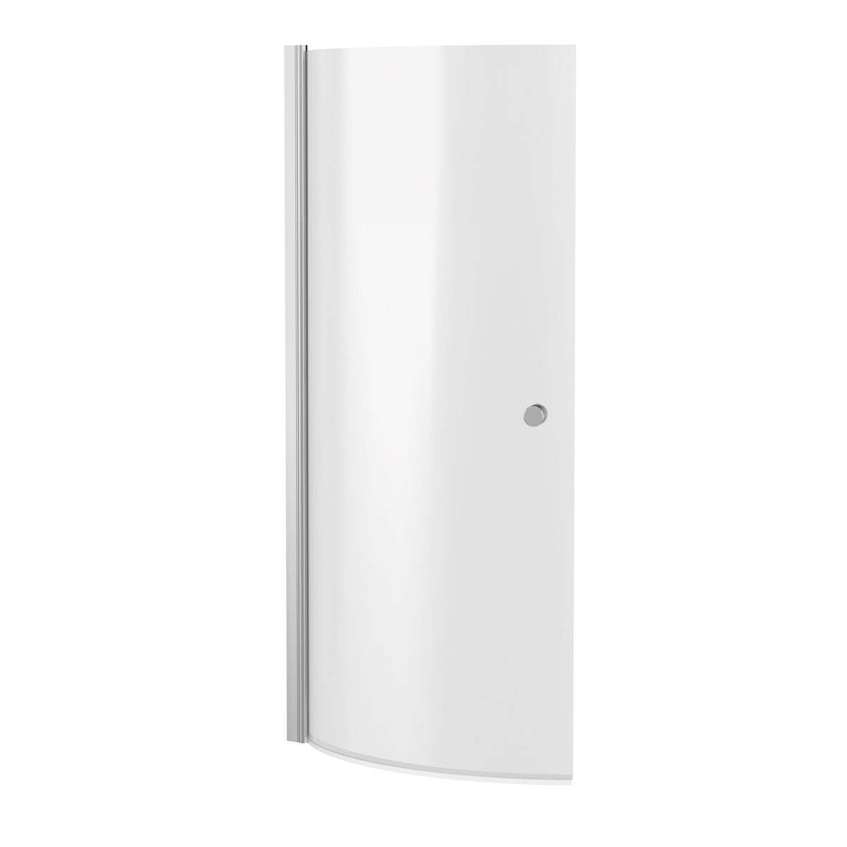 Modern Splash 700mm Chrome Curved Bath Screen With Knob