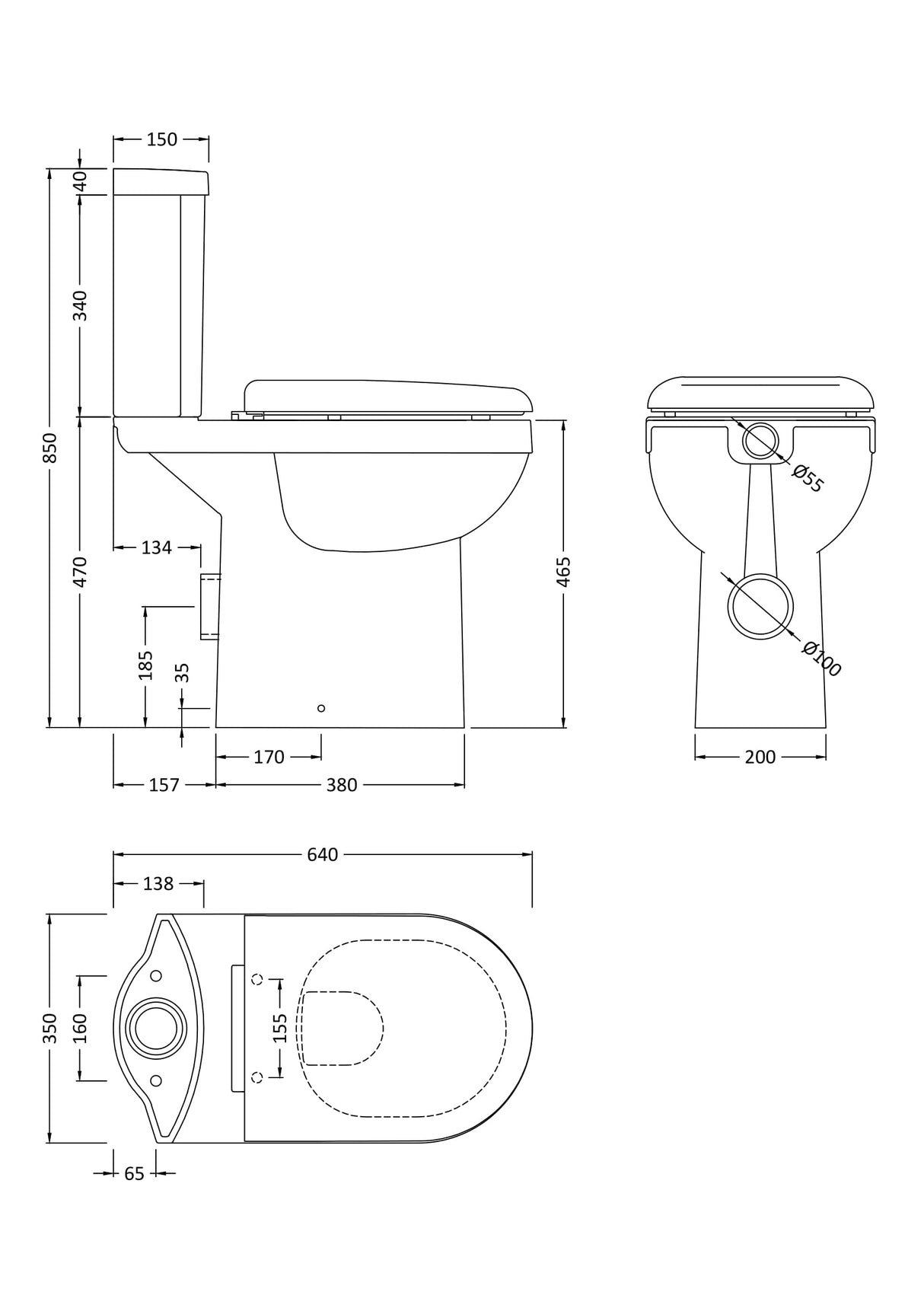 Modern Splash Comfort Height Pan & Cistern