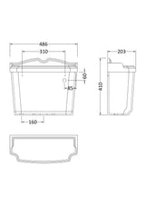 Modern Splash Legend Cistern With Chrome Handle