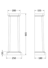 Modern Splash Legend Traditional Full Pedestal