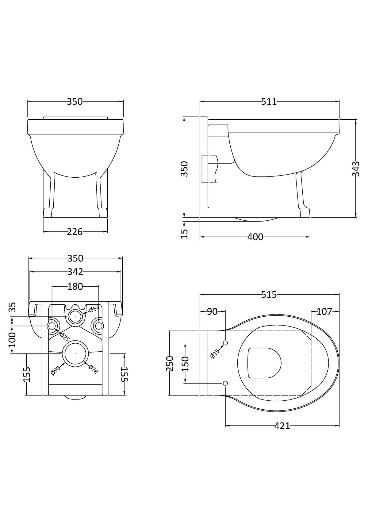 Traditional Wall Hung Pan