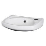 Modern Splash 1 Tap Hole 350mm Wall Hung Ceramic Basin