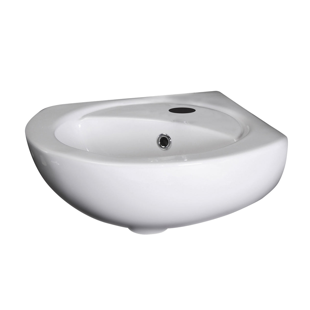 Modern Splash 1 Tap Hole 450mm Wall Hung Ceramic Corner Basin