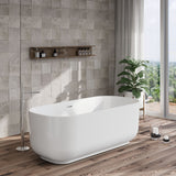 Modern Splash  Perpetua 1700mm Soft Square Freestanding Bath With Legs And Waste