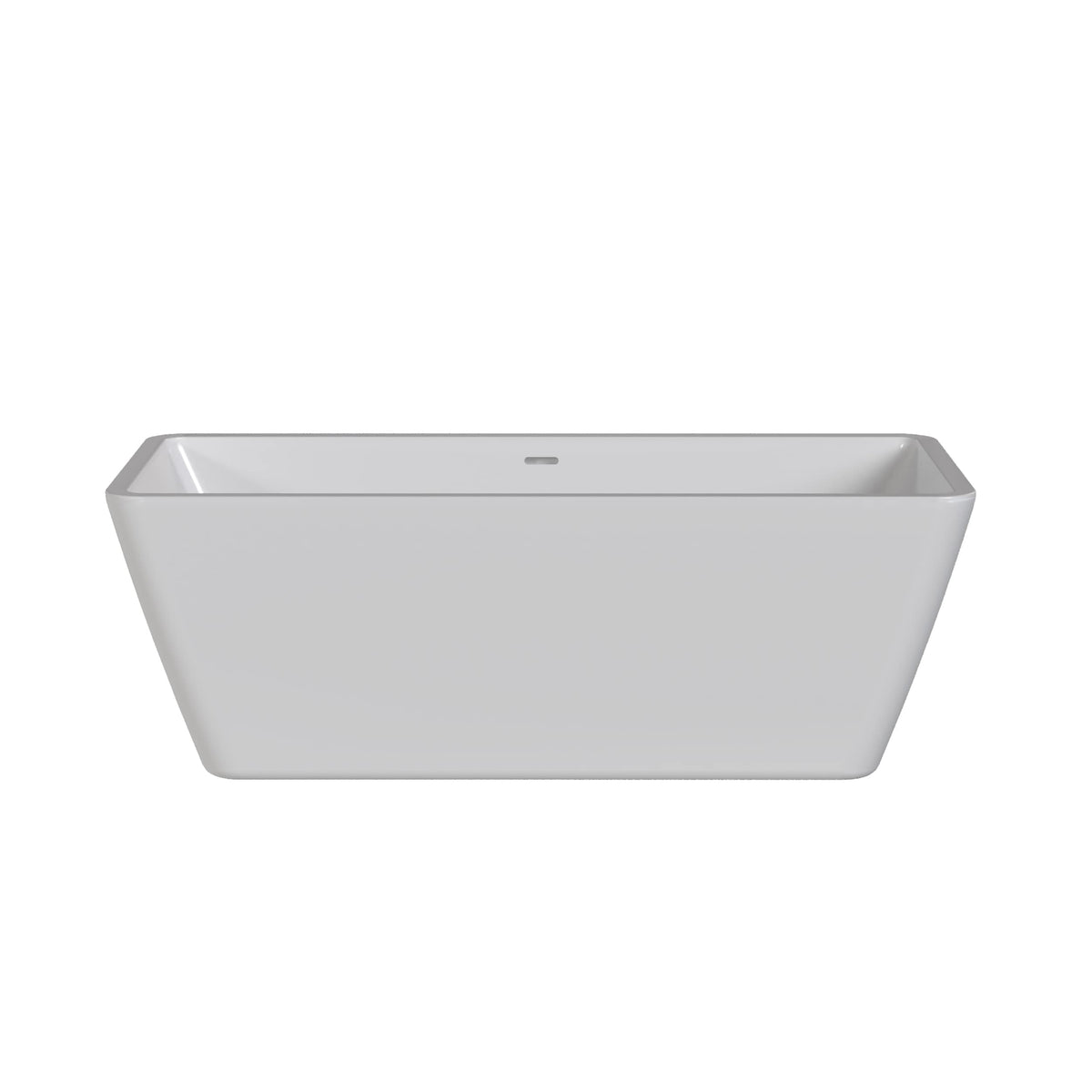 Modern Splash  Endeavor 1615mm Square Back To Wall Bath With Legs And Chrome Waste