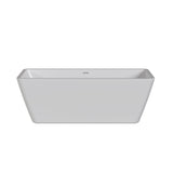Modern Splash  Endeavor 1615mm Square Back To Wall Bath With Legs And Chrome Waste