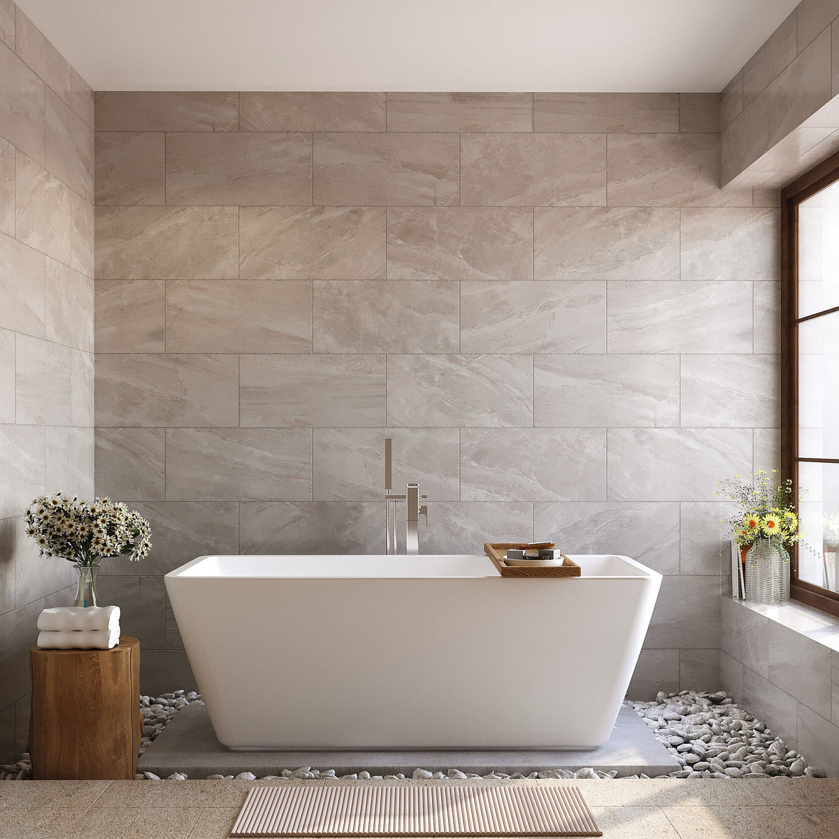 Modern Splash  Endeavor 1615mm Square Back To Wall Bath With Legs And Chrome Waste
