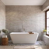 Modern Splash  Endeavor 1615mm Square Back To Wall Bath With Legs And Chrome Waste