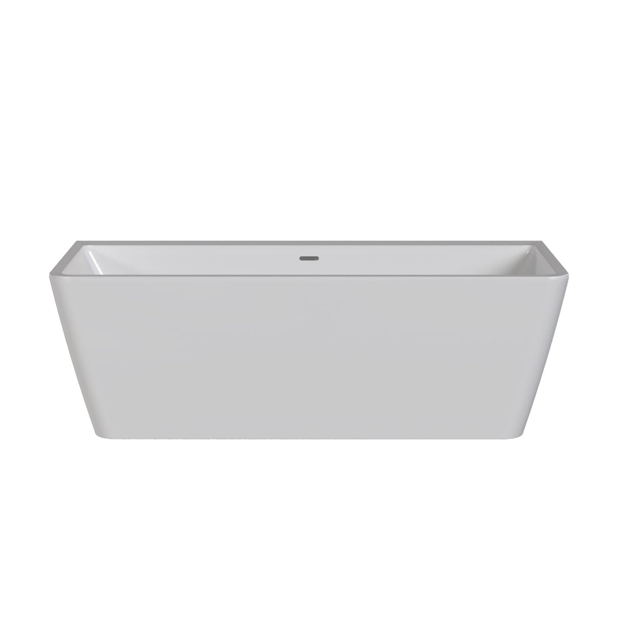 Modern Splash  Endeavor 1700mm Square Back To Wall Bath With Legs And Chrome Waste