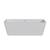 Modern Splash  Endeavor 1700mm Square Back To Wall Bath With Legs And Chrome Waste