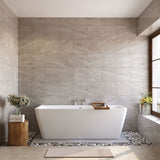 Modern Splash  Endeavor 1700mm Square Back To Wall Bath With Legs And Chrome Waste