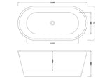 Modern Splash  Forever 1600mm Freestanding Bath With Legs And Waste