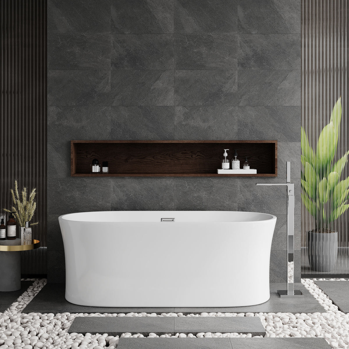 Modern Splash  Solstice 1600mm Freestanding Bath With Legs And Waste