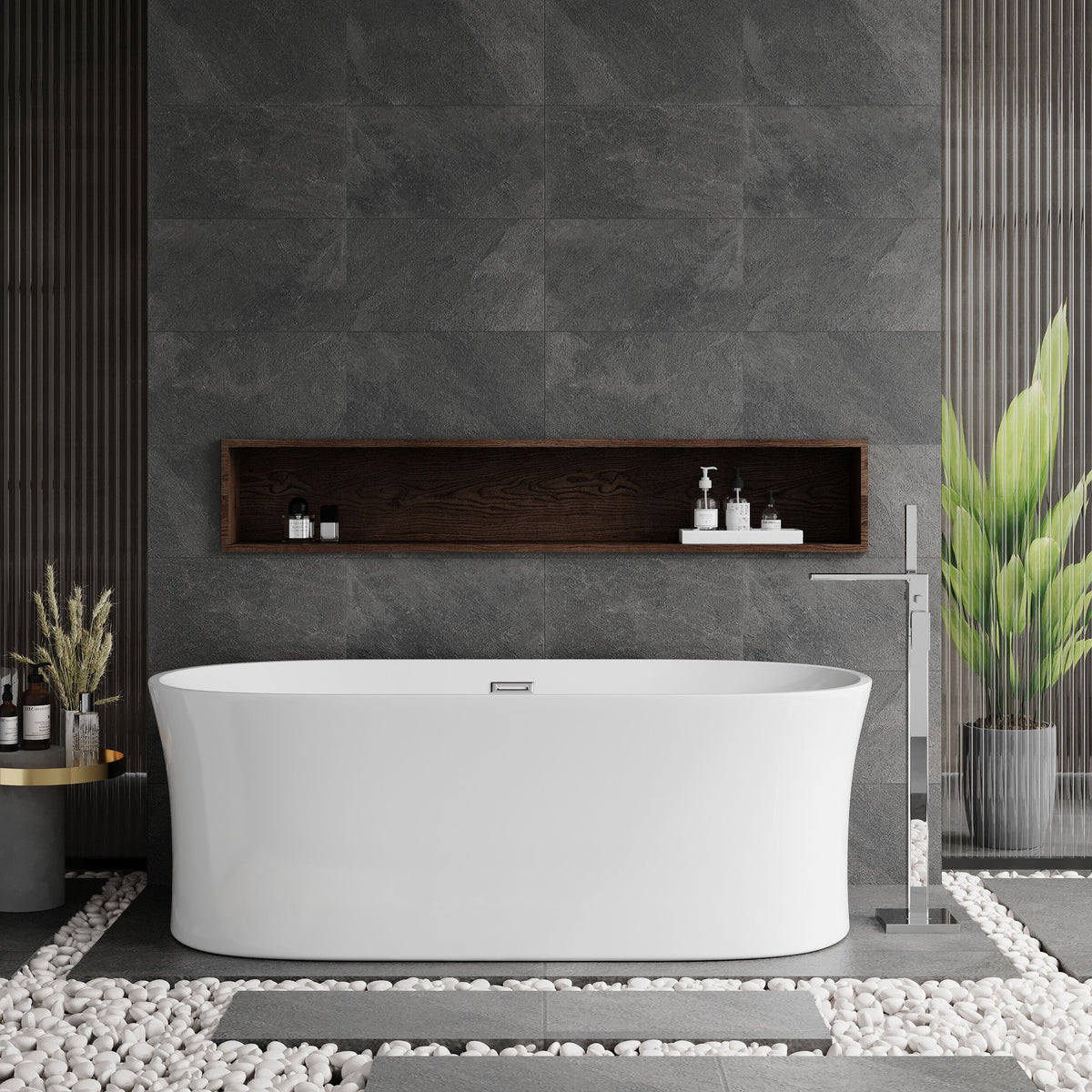 Modern Splash  Solstice 1700mm Freestanding Bath With Legs And Waste