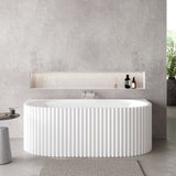 Modern Splash  Interval 1700mm Back To Wall Fluted Bath With Legs And Waste