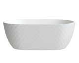 Modern Splash  Minara 1590mm Textured Oval Freestanding Bath And Waste