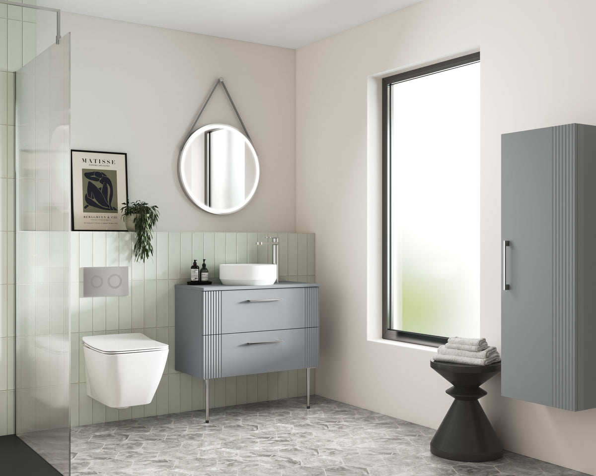 Chrome Wall Hung Vanity Decorative Legset
